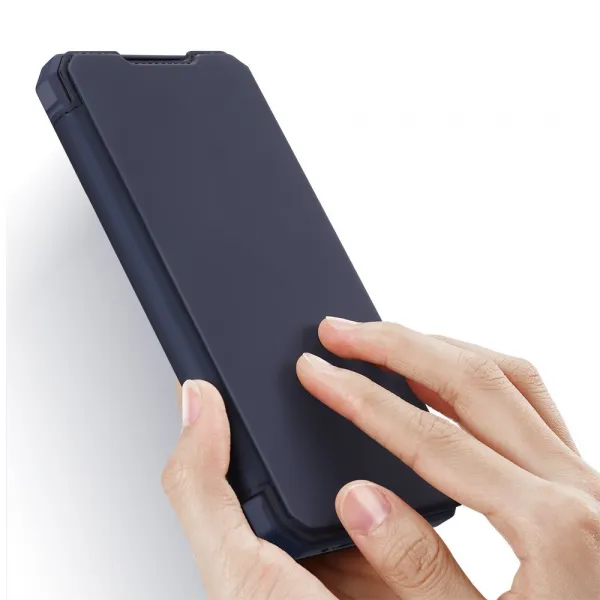 DUX DUCIS Skin X knižkové kožené puzdro na Samsung Galaxy A72 4G, modré