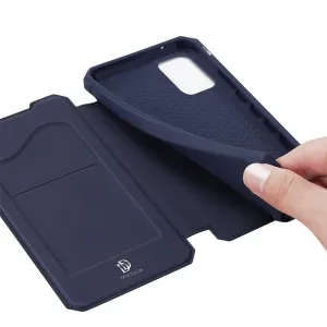 DUX DUCIS Skin X knižkové kožené puzdro na Samsung Galaxy A72 4G, modré