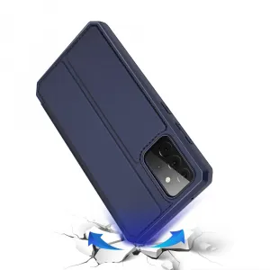 DUX DUCIS Skin X knižkové kožené puzdro na Samsung Galaxy A72 4G, modré