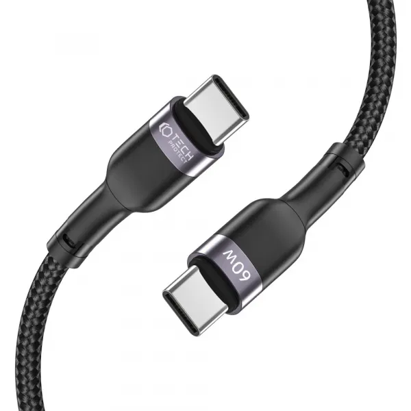 Tech-Protect Ultraboost kábel USB-C / USB-C PD 3A 60W 2m, čierny