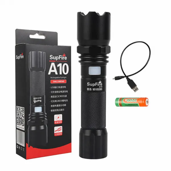 Superfire A10 LED baterka 550lm, čierna (A10)