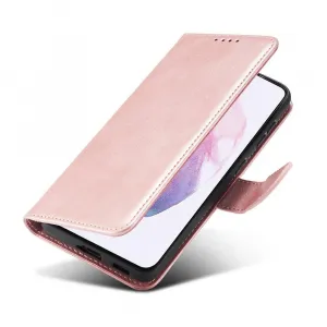 MG Magnet knižkové kožené puzdro na Samsung Galaxy S22 Plus, ružové