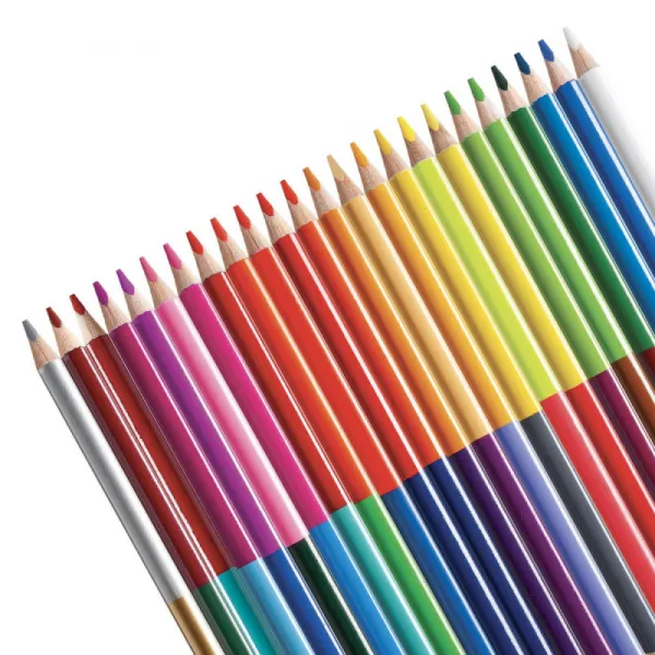 Pastelky BiColor trojhranné dvojfarebné farbičky 24 ks-CARIOCA
