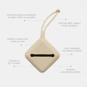 BIBS silikónové puzdro na cumlíky - Vanilla