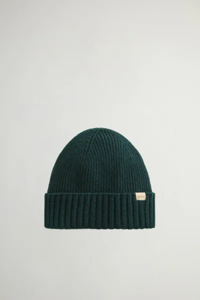 Set Čapica A Šál Woolrich Gift Box Dark Holly Green