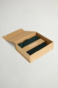 Set Čapica A Šál Woolrich Gift Box Dark Holly Green