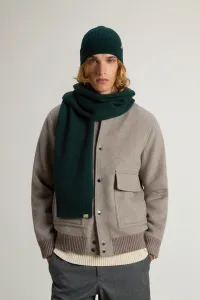 Set Čapica A Šál Woolrich Gift Box Dark Holly Green