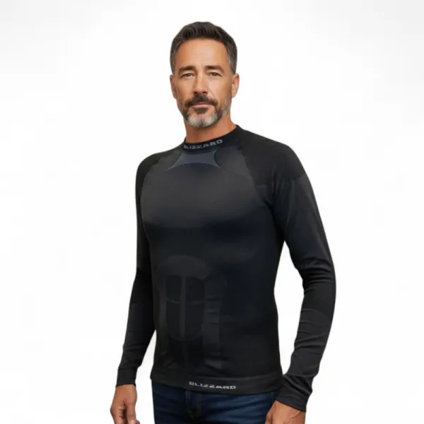 Pánske termo tričko s dlhým rukávom BLIZZARD Essential mens long sleeve, anthracite