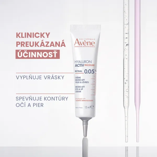 Avène Hyaluron Activ Procedure Micro-Lift Eye & Lip Cream 0.05% Retinal liftingový krém na oči 15 ml