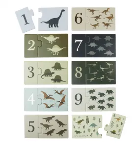 A Little Lovely Company - priradzovacie puzzle – počítanie s dinosaurami