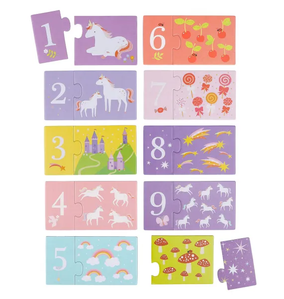 A Little Lovely Company - priradzovacie puzzle – jednorožce