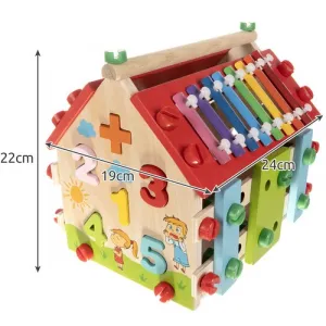 Multifunkčný drevený edukačný domček pre deti House Wood