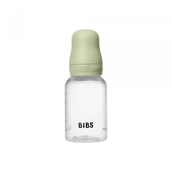 Dojčenská fľaša BIBS – plastová, silikónový cumlík, Baby Blue, 150 ml
