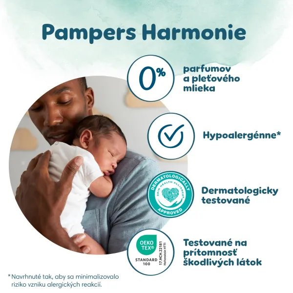 Pampers Harmonie Size 1 jednorazové plienky 2-5 kg 35 ks