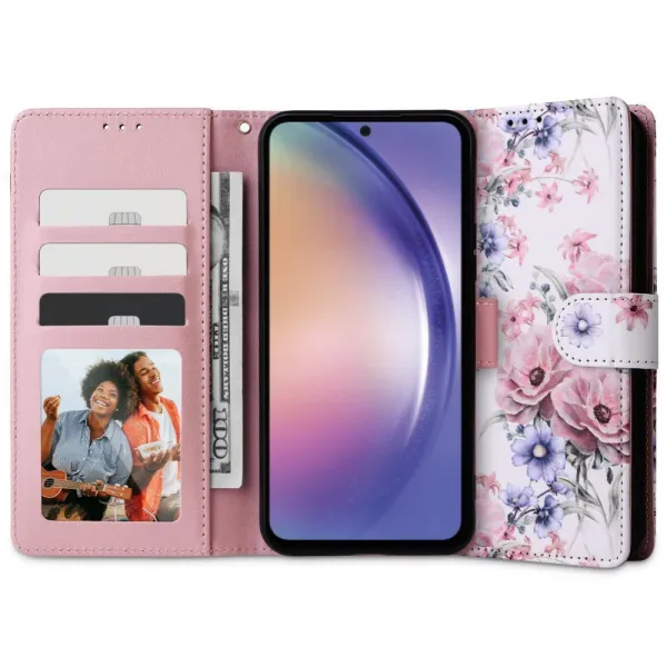 Tech-Protect Wallet knižkové puzdro na Xiaomi Redmi 12, blossom flower