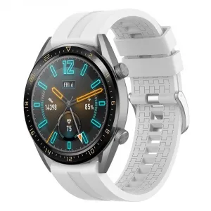 BStrap Silicone Cube remienok na Huawei Watch GT 42mm, white (SHU004C08)