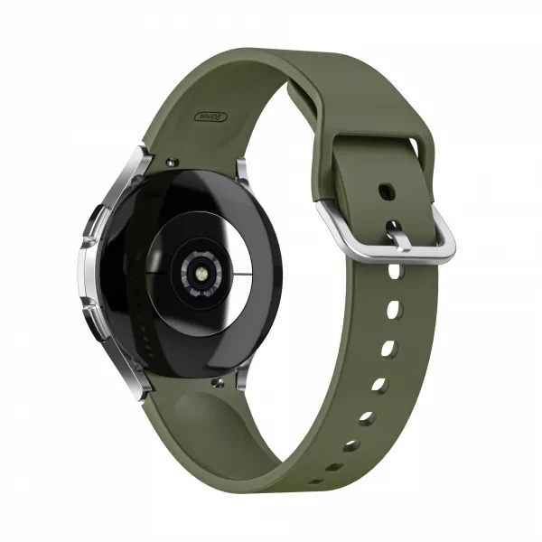 Bstrap Silicone remienok na Samsung Galaxy Watch 4 / 5 / 5 Pro / 6, olive green (SSG017C09)