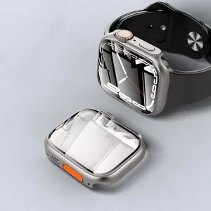 Tech-Protect Defense 360 puzdro s ochranným sklom na Apple Watch 7/8/9 45mm, titanium