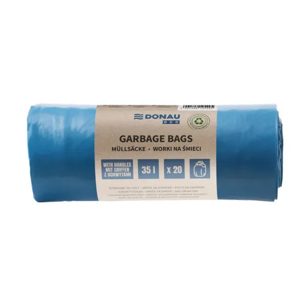 Vrecia zaväzovacie DONAU ECO 35 ℓ, 25 mic, 20 ks, modré