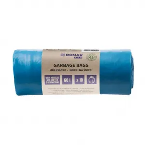 Vrecia zaväzovacie DONAU ECO 60 ℓ, 30 mic, 10 ks, modré
