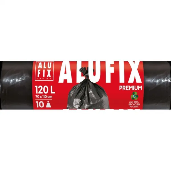 Alufix Vrecia na odpadky PROFI 120 ℓ/ 10 ks, 45mic., 70 x 110 cm, čierne, LDPE