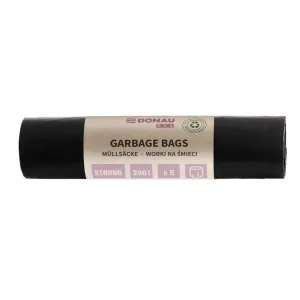 Vrecia DONAU ECO strong, 240 ℓ, 70 mic 5 ks, čierne, LDPE