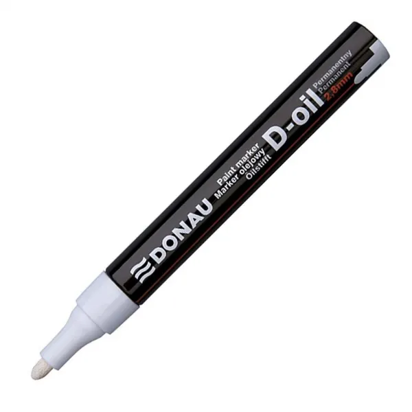 Popisovač lakový 2,8 mm Donau D-OIL biely