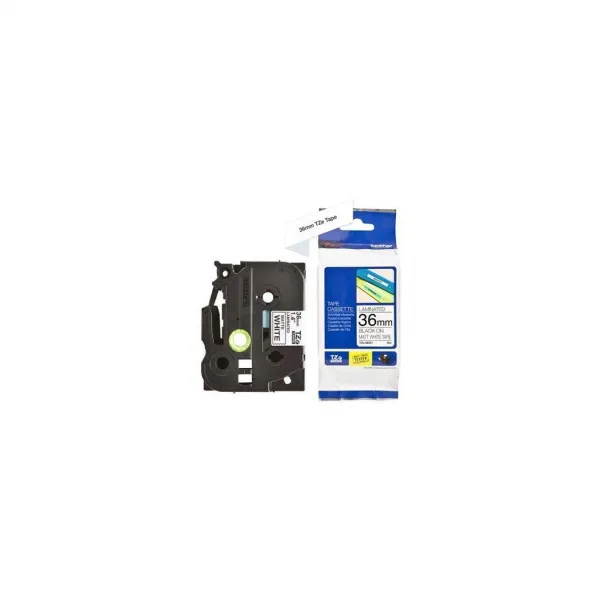 Popisovacia páska Brother TZEM261 36 mm matná biela/ čierne písmo