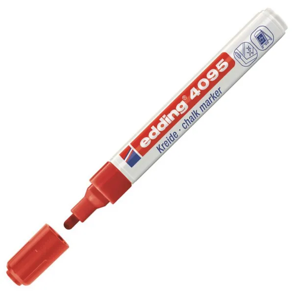 Kriedový popisovač edding 4095 červený