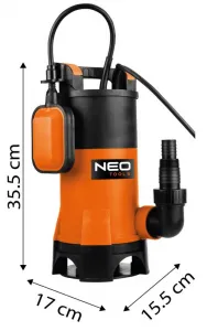 Ponornéčerpadlonaznečistenúvodu900W–NEOTOOLS