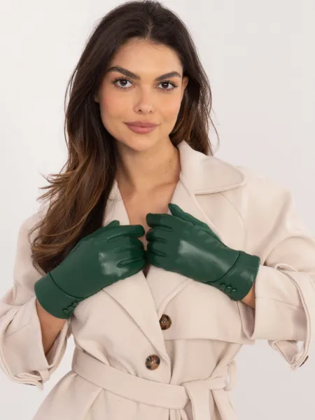 Dark Green Elegant Women's Gloves