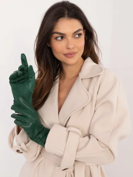 Dark Green Elegant Women's Gloves