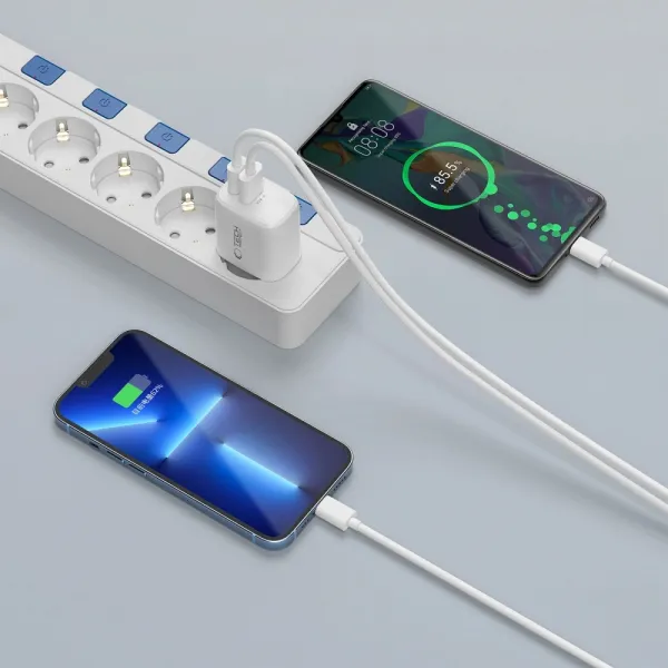 Tech-Protect NCA30 sieťová nabíjačka 30W PD QC, biela