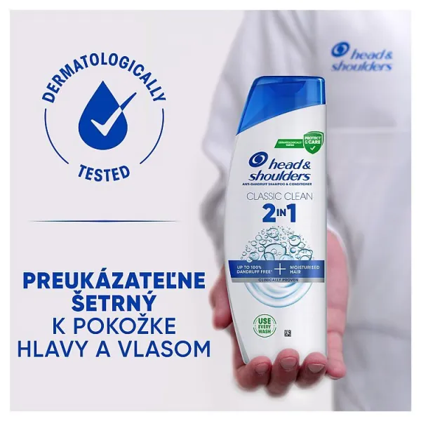 Head & Shoulders Classic Clean 2v1 Šampón proti lupinám 330 ml. Osviežujúca Vôňa Čistoty