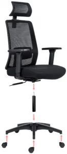 ANTARES Ergonomická kancelárska stolička DELFO, čierna