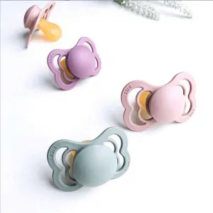 BIBS Supreme symetrické cumlíky z prírodného kaučuku 2ks – veľkosť 2 - Pink Plum / Peach