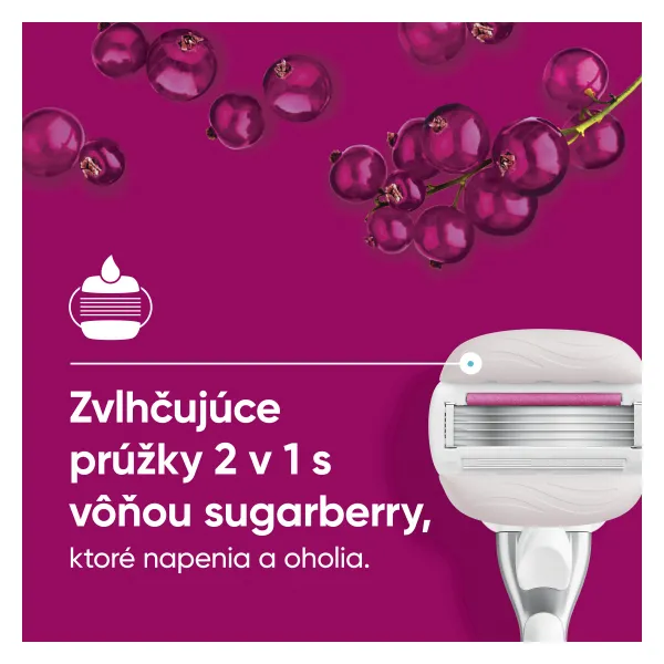 Gillette Venus ComfortGlide Sugarberry náhradné žiletky 3 ks
