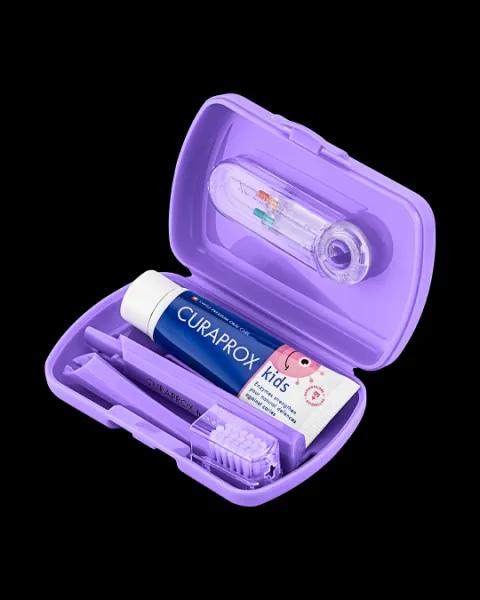 Curaprox Kids Travel Set cestovná sada na zuby, jazyk a ďasná pre deti