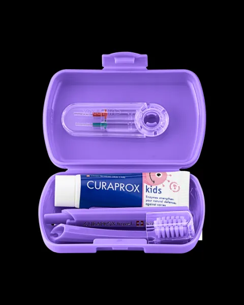Curaprox Kids Travel Set cestovná sada na zuby, jazyk a ďasná pre deti