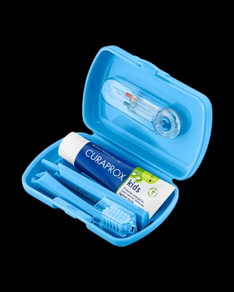 Curaprox Kids Travel Set cestovná sada na zuby, jazyk a ďasná pre deti 1 ks