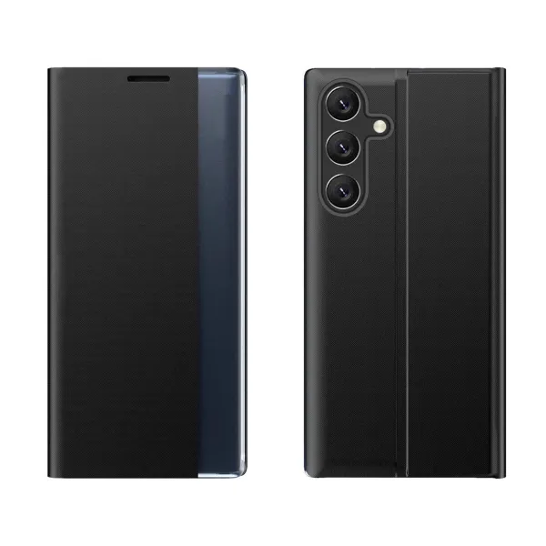 MG Sleep Case knižkové puzdro na Samsung Galaxy S25 Edge, čierne