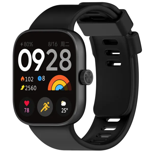 BStrap Silicone remienok na Xiaomi Redmi Watch 4, black