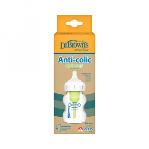 Dojčenská Antikoliková fľaša Options+ SKLENENÁ Wide-Neck 150ml (WB51700-P4)