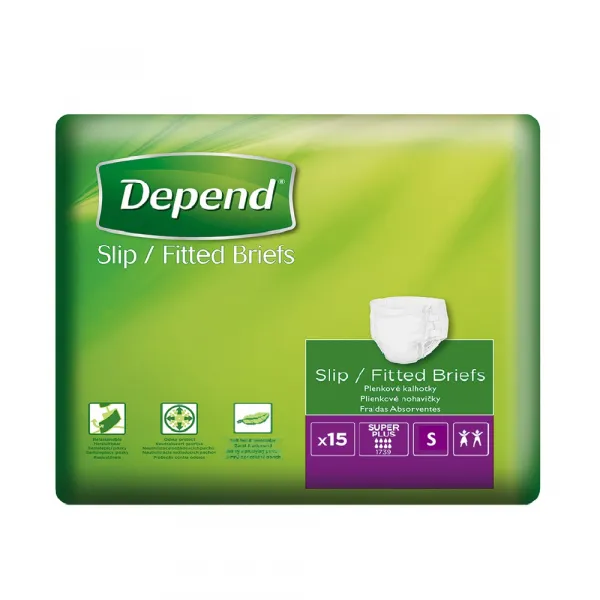 Depend Slip Super Plus S plienkové nohavičky 15 ks