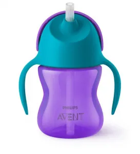 Philips AVENT Hrnček 200 ml Bendy s ohybnou slamkou dievča+darček PETITE&MARS Miska 6m+