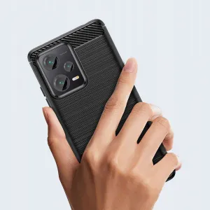 Tech-Protect Carbon kryt na Xiaomi Redmi Note 12 / Poco X5 5G, čierny