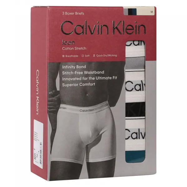 3PACK pánske boxerky Calvin Klein viacfarebné (NB4567-2VI) M, trenky
