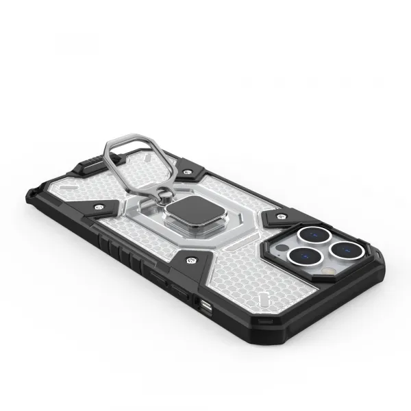 MG Capsule Ring plastový kryt na iPhone 13, čierny
