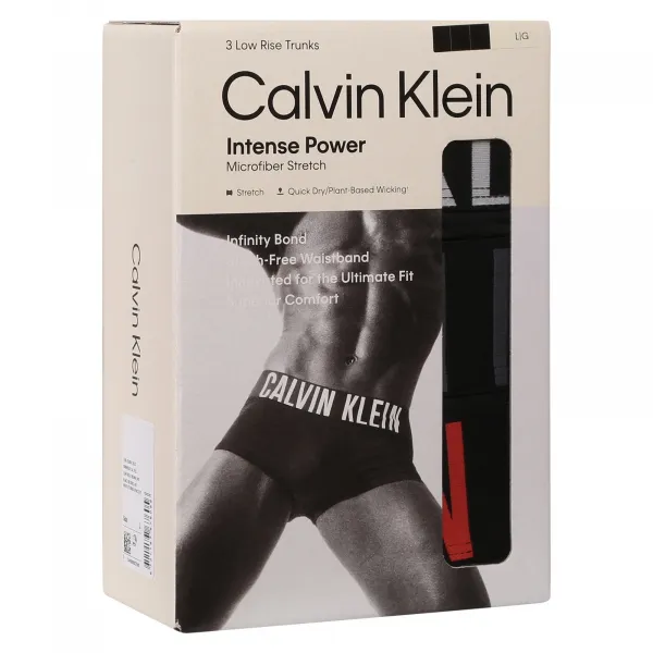 3PACK pánske boxerky Calvin Klein čierne (NB3611A-2QS) M, trenky