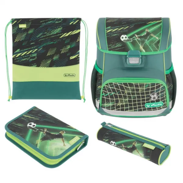 Školská taška Herlitz Loop+ Futbalista, sada